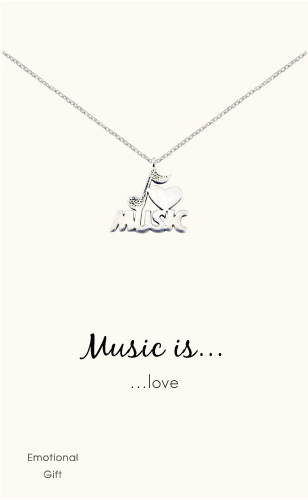 Music silver pendant